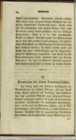 III. Hauptzüge der ältern Landesgeschichte