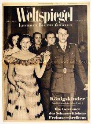 West-Berliner Wochenzeitschrift "Weltspiegel" überwiegend mit Unterhaltungsbeiträgen