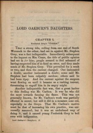 Lord Oakburn's daughters, 2