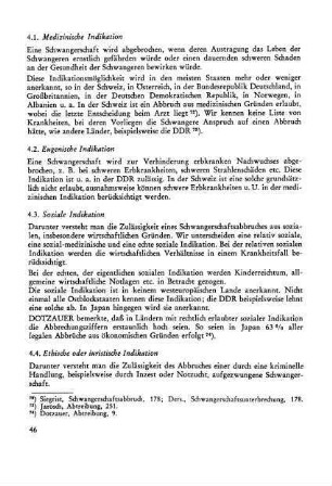 4.4. Ethische oder iuristische Indikation