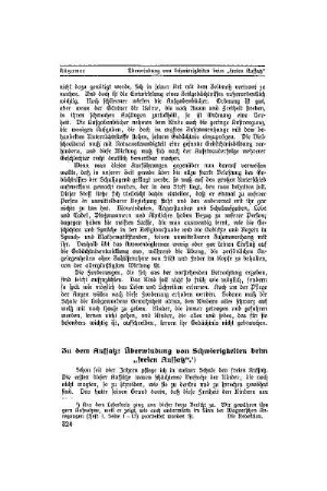 Zu dem Aufsatz: Überwindung von Schwierigkeiten im "freien Aufsatz"