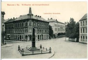 Wurzen. Wettinplatz mit Kriegerdenkmal