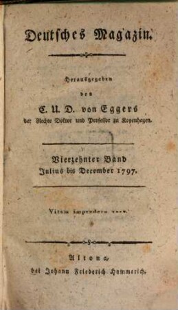 Deutsches Magazin. 14, 14. 1797