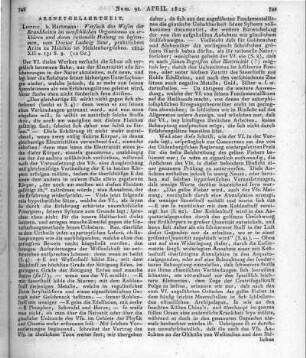 Saur, L.: Versuch das Wesen der Krankheiten im menschlichen Organismus zu erklären und deren rationelle Heilung zu bestimmen. Leipzig: Hartmann 1824