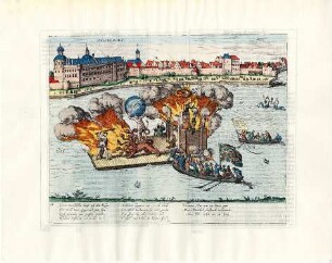 Beschreibung derer Fürstlicher Güligscher ec. Hochzeit : Floß und Feuerwerk
