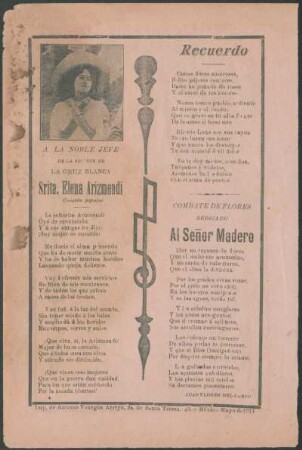 Combate de Flores dedicado al Señor Madero