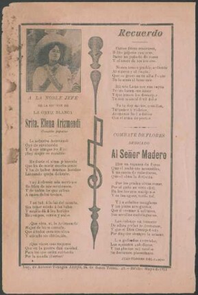 Combate de Flores dedicado al Señor Madero
