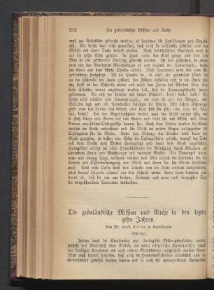 Die grönländische Mission und Kirche in den letzten zehn Jahren