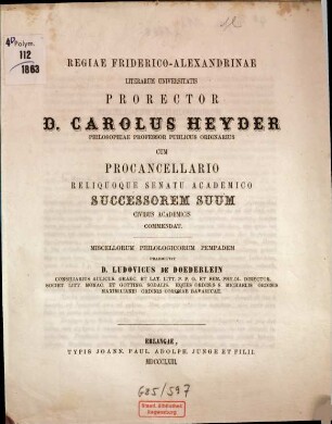 Miscellorum philologicorum pempadem
