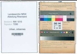 Entnazifizierung Johannes Urban , geb. 23.06.1912 (Schneider)