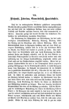 VII. Viehzucht, Ackerbau, Gewerbefleiß, Hausindustrie.