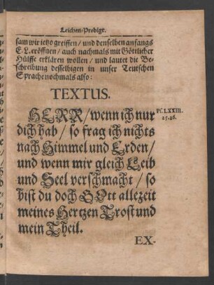 Textus. Ps. LXXIII. 25. 26.