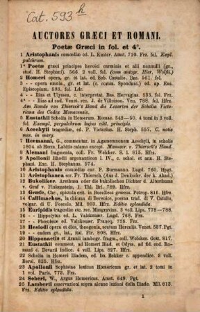 Katalog der Bibliothek des Hrn. geh. Raths von Thiersch...