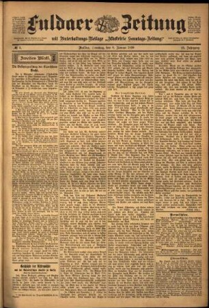 Zweite Ausgabe vom Samstag, den 08. Januar 1898.