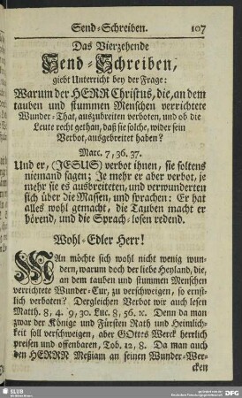 Das Vierzehende Send-Schreiben