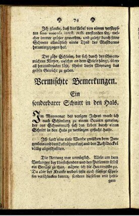 Vermischte Bemerkungen.