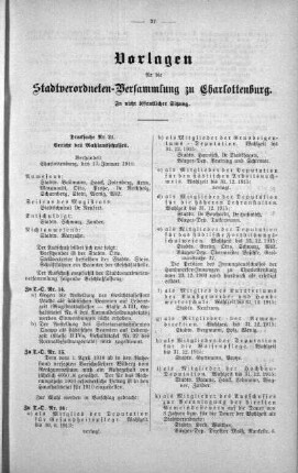 Vorlage, welche nicht für die Öffentlichkeit bestimmt sind (21), 19. Januar 1910