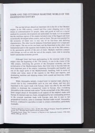 İzmir And The Ottoman Maritime World Of The Eighteenth Century