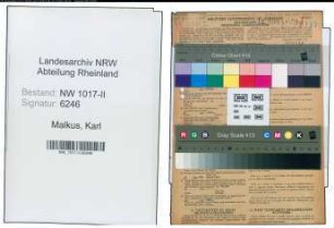Entnazifizierung Karl Malkus , geb. 27.02.1903 (Walzmeister)
