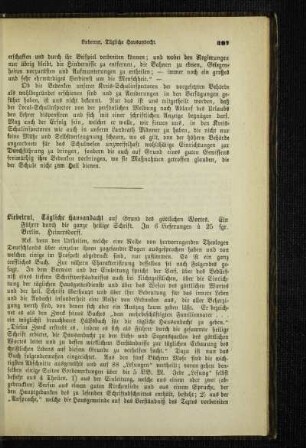 Liebetrut, Tägliche Hausandacht