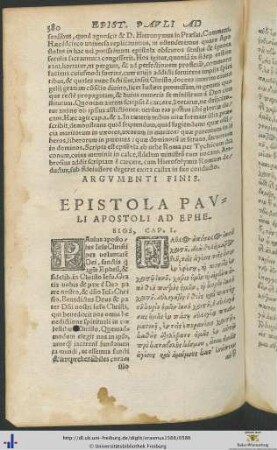 EPISTOLA PAULI APOSTOLI AD EPHESIOS