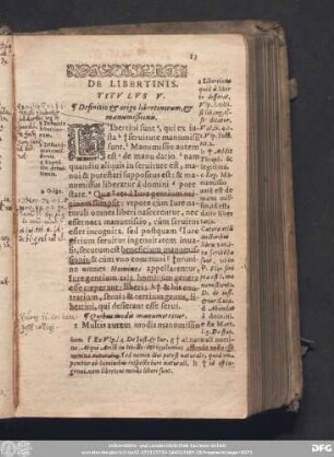 De Libertinis. Titulus V.