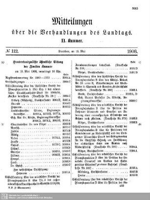 112. Sitzung