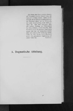 A. Dogmatische Ableitung.