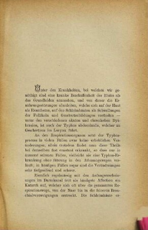 Zur Casuistik des typhösen Larynx-Geschwüres
