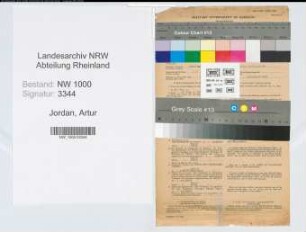 Entnazifizierung Artur Jordan, geb. 03.01.1896 (Postbeamter)