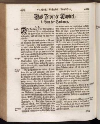 Das Zweyte Capitel, I. Von der Barbarey.