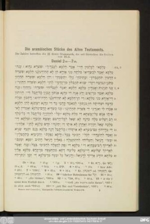 Die aramäischen Stücke des Alten Testaments. Die Zahlen betreffen die §§ dieser Grammatik, die mit Sternchen die Seiten von BLA.