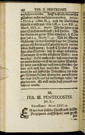38. Fer. III. Pentecostes.