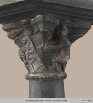Kapitell mit der Steinigung des Heiligen Stephanus (oder Hiob?) - N7B8