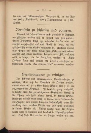Bernstein zu schleifen und polieren.