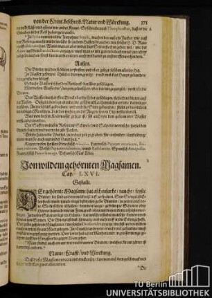 Cap. LXVI. Von wildem gehoernten Magsamen.