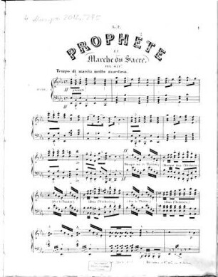 4 airs de ballet et la marche du sacre de l'opéra Le prophète de G. Meyerbeer, 5. Marche du sacre