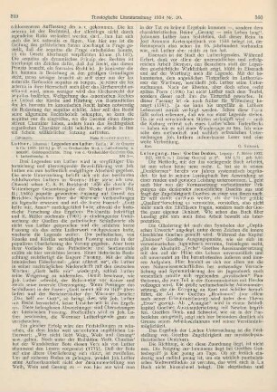 359-360 [Rezension] Luther, Johannes, Legenden um Luther