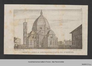 Veduten von Florenz : Vedute des Doms Santa Maria del Fiore in Florenz