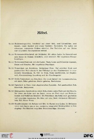 Möbel (Nr. 323-380)