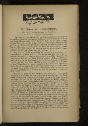 Die Ruinen von Kilwa-Kissiwani.