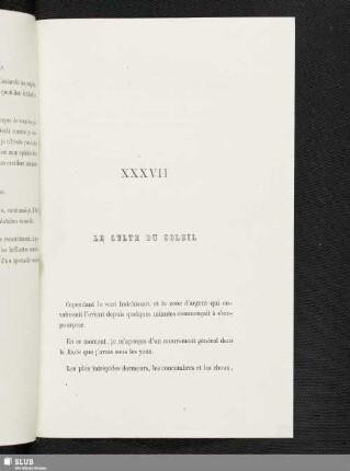 XXXVII Le Culte Du Soleil