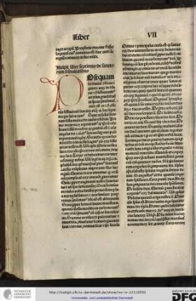 Incipit liber septimus de sanctorum festivitatibus.
