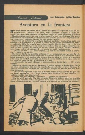 Áventura en la frontera : Cuento policial