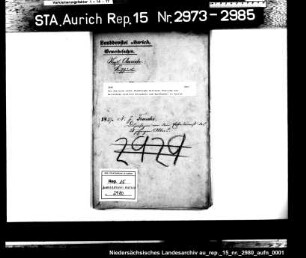 Die dem noch nicht 25jährigen Nicolaus Frerichs aus Marienhafe erteilte Erlaubnis zum Buchhandel in Aurich