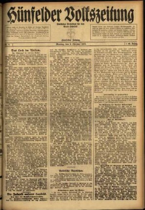 Ausgabe vom Montag, den 06. Oktober 1919.