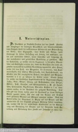 I. Unterrichtsplan der Anstalt [Realschule zu Neustadt-Dresden]