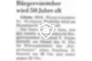 Bürgervorsteher wird 50 Jahre alt