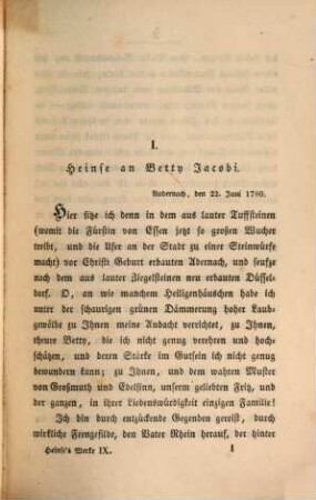 Wilhelm Heinse's sämmtliche Schriften, 9. Briefe II