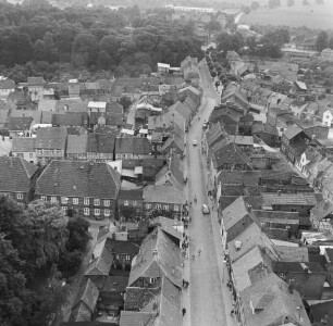 Steinstraße in der Altstadt von Plau am See : Blickrichtung Westen